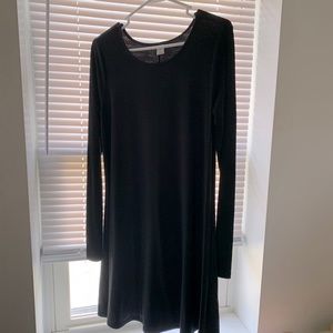 Long sleeve black dress